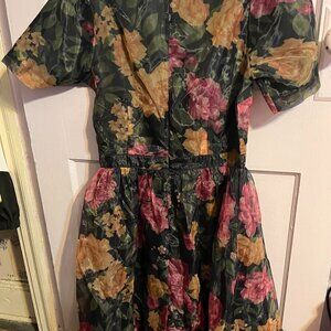 DM Fashion Zoe Black  Floral Dress - DM Exclusives